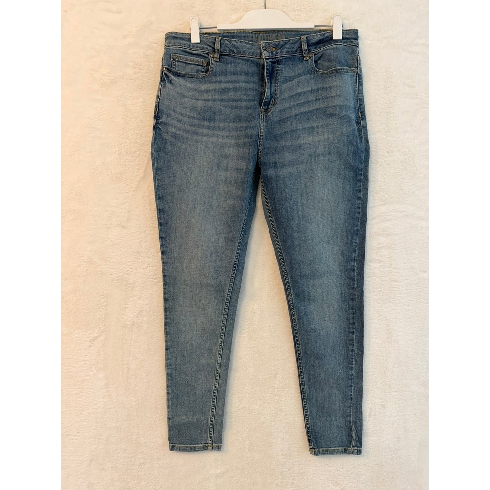 Harley-Davidson‎ Womens Skinny Jeans Medium Wash Blue Denim Size 32 Biker Style